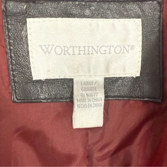 Worthington Leather Jacket Size L - Picture 4 of 5
